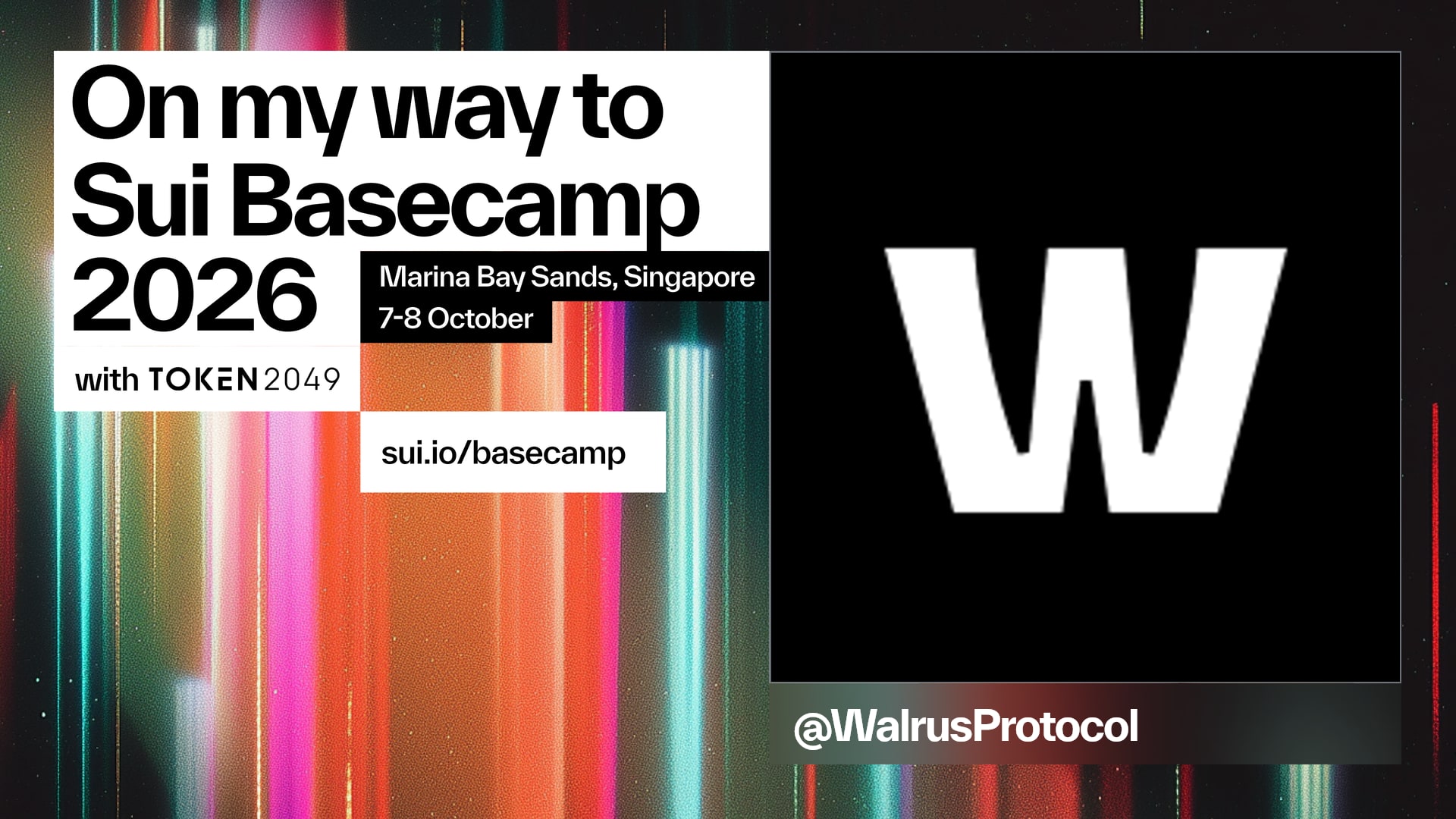 @WalrusProtocol is on their way to Sui Basecamp 2026